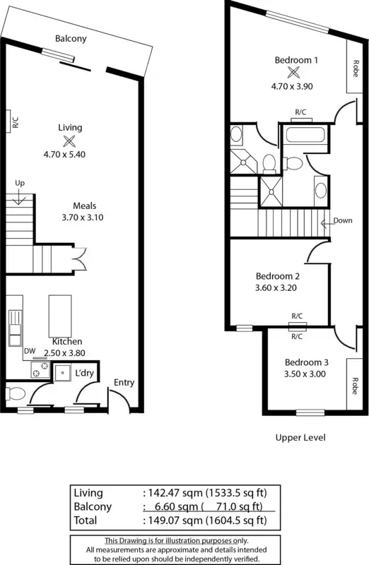 Floorplan of Homely townhouse listing, 11/1 Augustine Street, Mawson Lakes SA 5095
