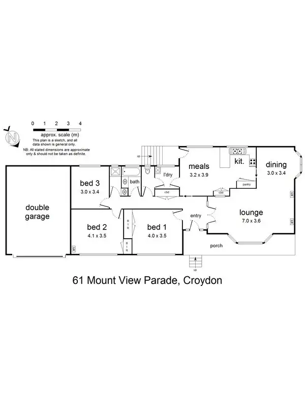 Floorplan of Homely house listing, 61 Mount View Parade, Croydon VIC 3136