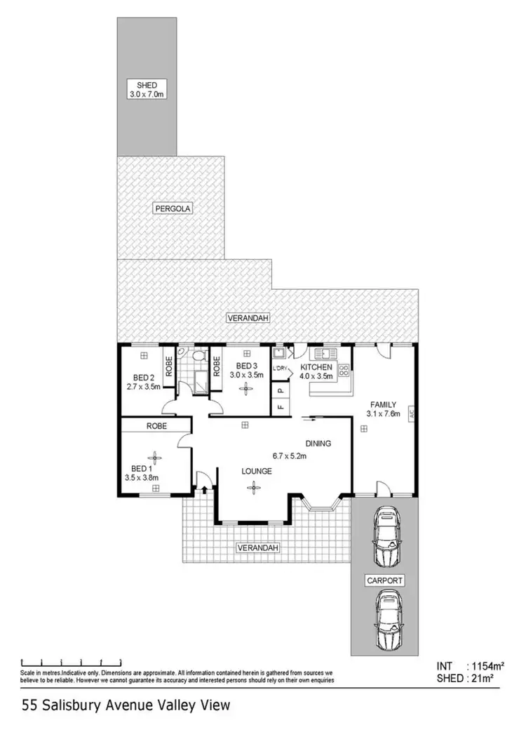 Floorplan of Homely house listing, 55 Salisbury Avenue, Valley View SA 5093