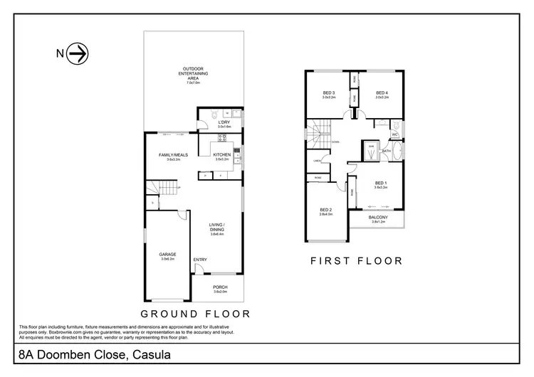 Floorplan of Homely house listing, 8A Doomben Close, Casula NSW 2170