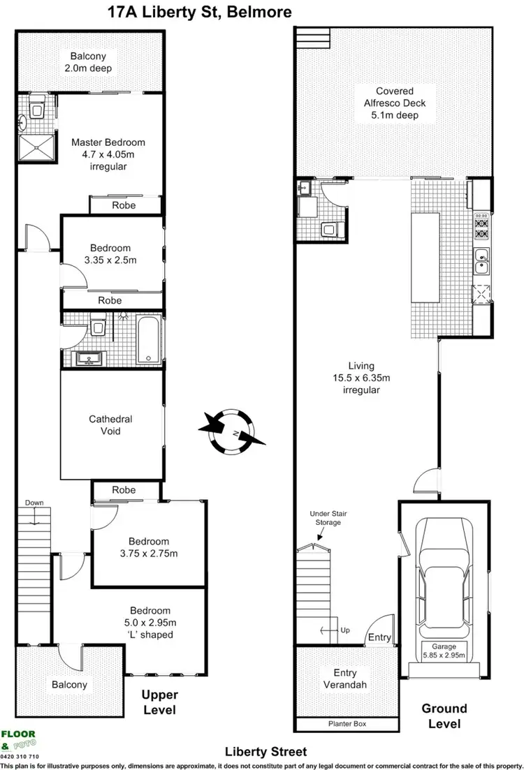 Floorplan of Homely semi-detached listing, 17a Liberty Street, Belmore NSW 2192