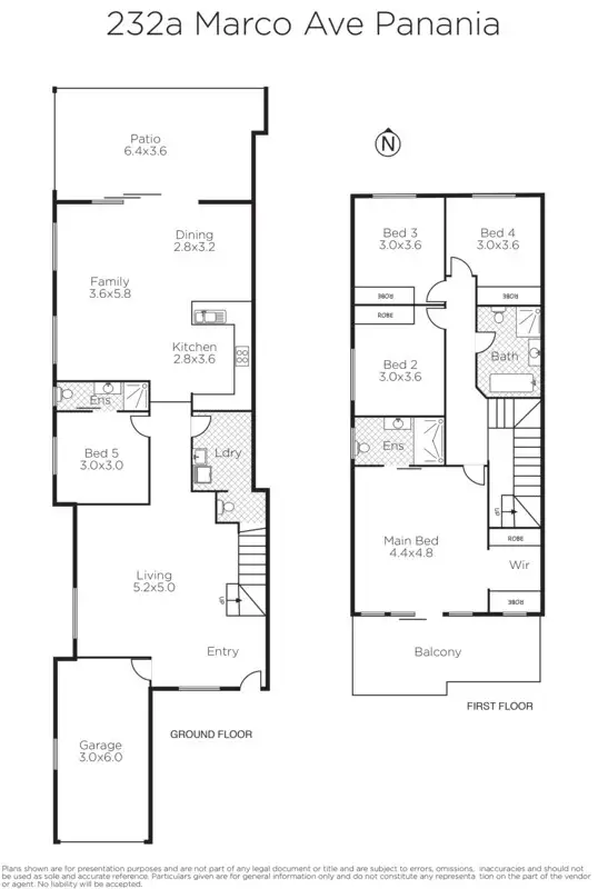 Floorplan of Homely semi-detached listing, 232A Marco Avenue, Panania NSW 2213