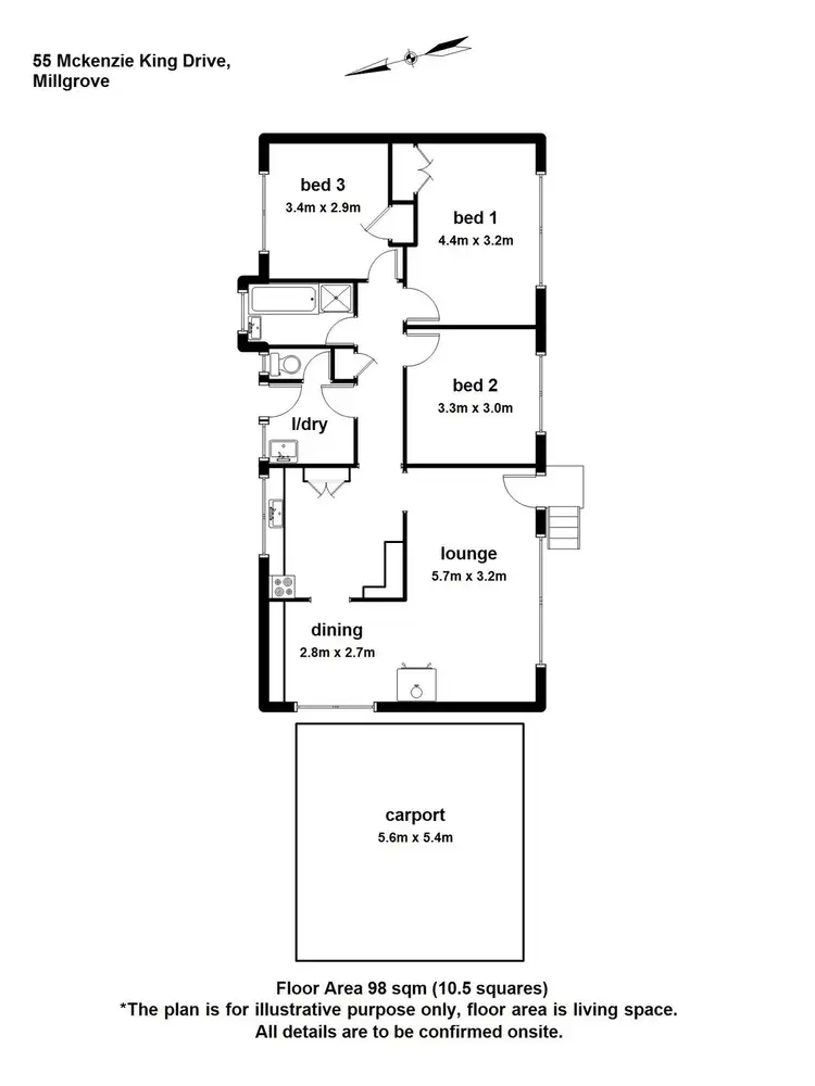 Floorplan of Homely house listing, 55 Mckenzie King Drive, Millgrove VIC 3799