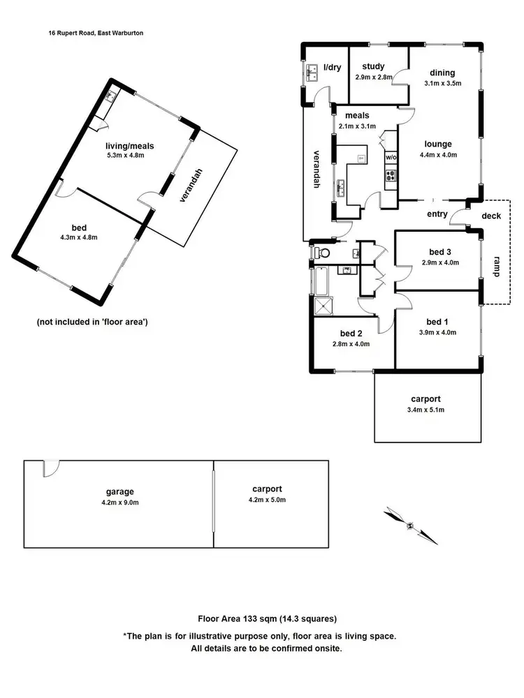 Floorplan of Homely house listing, 16 Rupert Road, East Warburton VIC 3799