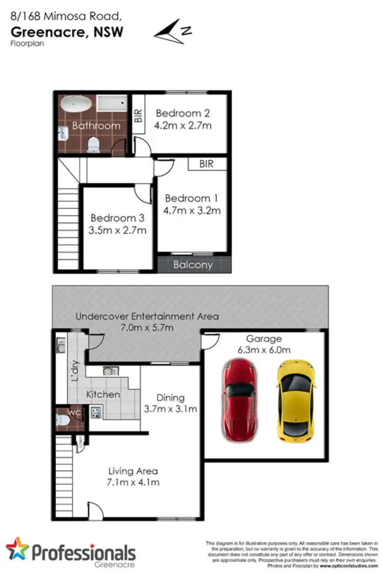 Floorplan of Homely townhouse listing, 8/168 Mimosa Road, Greenacre NSW 2190