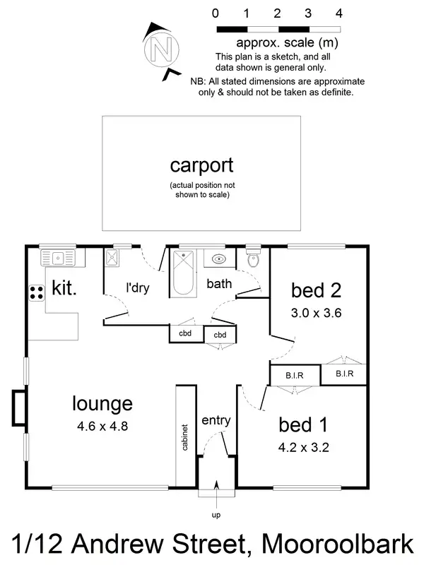 Floorplan of Homely unit listing, 1/12 Andrew Street, Mooroolbark VIC 3138