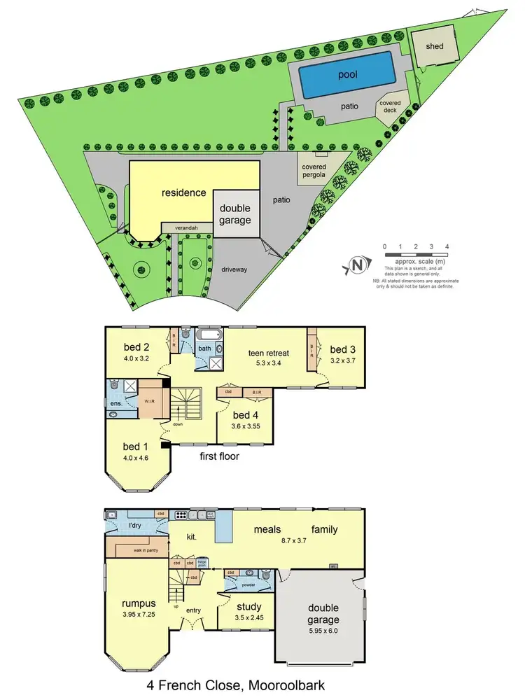 Floorplan of Homely house listing, 4 French Close, Mooroolbark VIC 3138