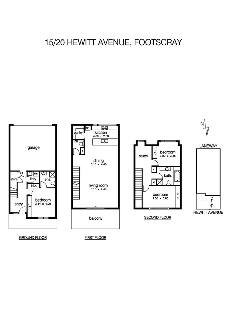 Floorplan of Homely house listing, 15/20 Hewitt Avenue, Footscray VIC 3011