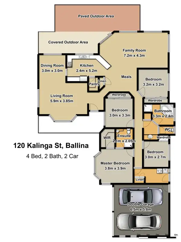 Floorplan of Homely house listing, 120 Kalinga Street, Ballina NSW 2478