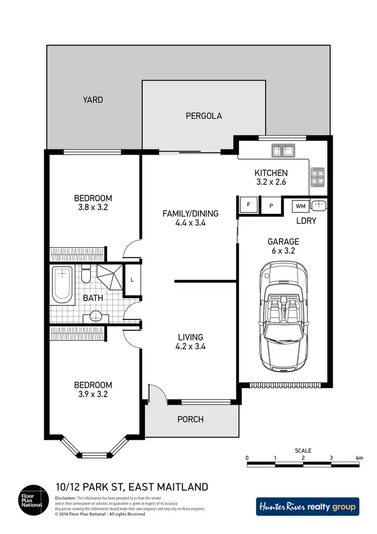 Floorplan of Homely unit listing, Unit 10/12 Park Street, East Maitland NSW 2323