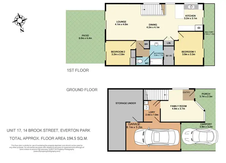 Floorplan of Homely townhouse listing, 17/14 Brook Street, Everton Park QLD 4053
