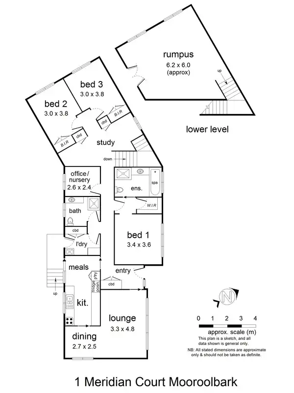 Floorplan of Homely house listing, 1 Meridian Court, Mooroolbark VIC 3138