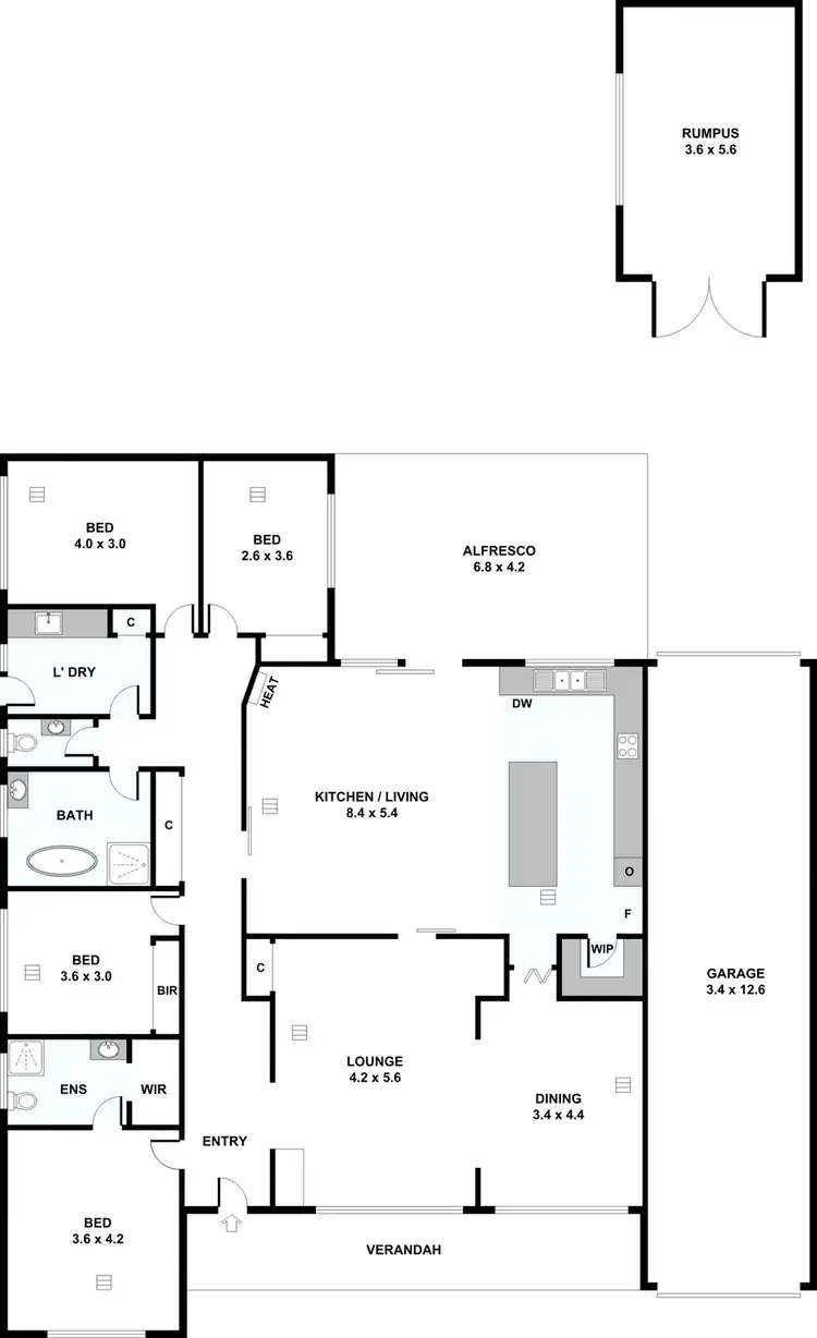 Floorplan of Homely house listing, 68 Holthouse Road, Fulham Gardens SA 5024
