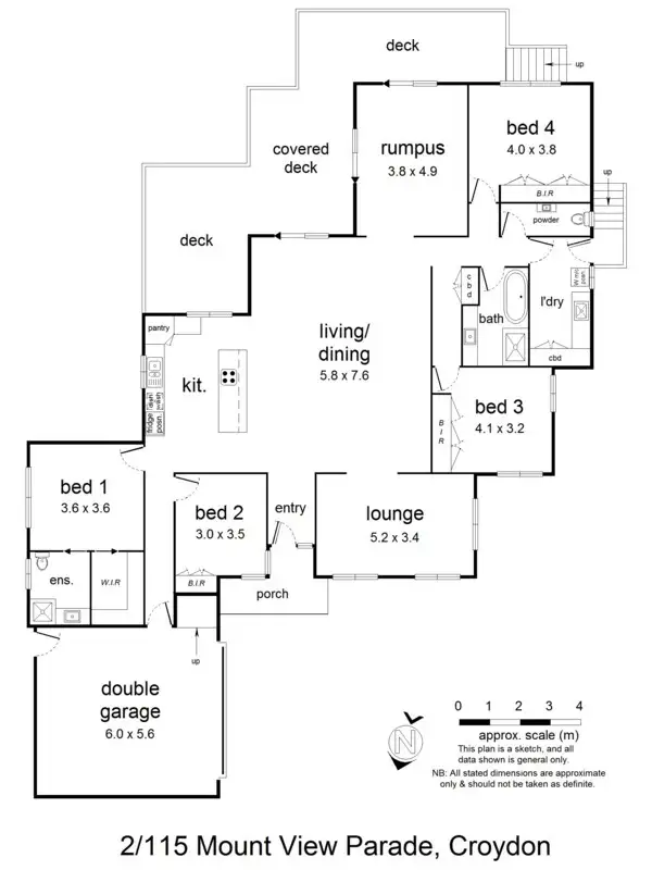 Floorplan of Homely house listing, 2/115 Mount View Parade, Croydon VIC 3136