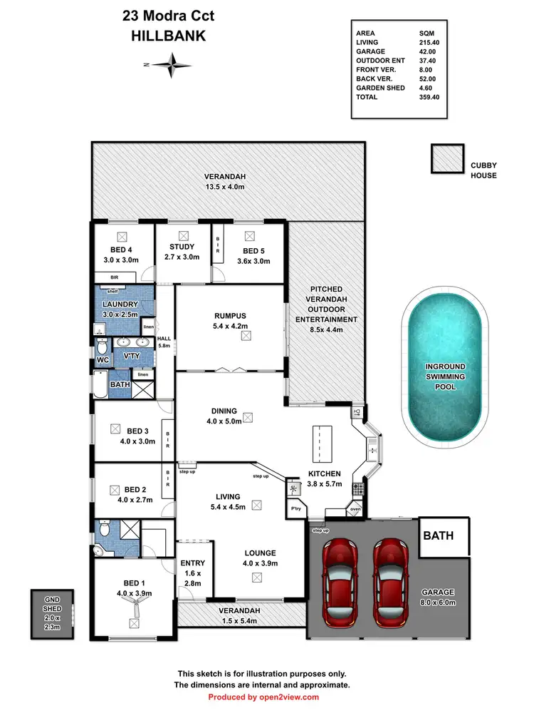 Floorplan of Homely house listing, 23 Modra Circuit, Hillbank SA 5112