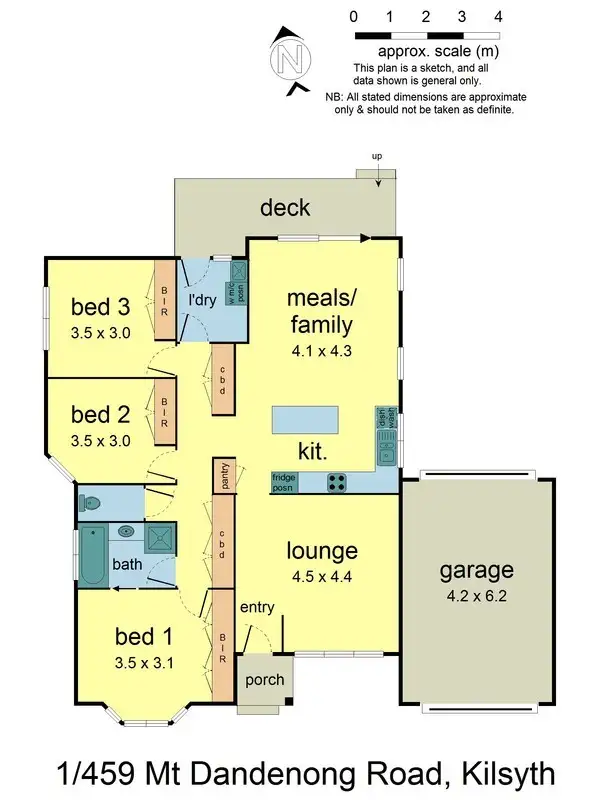 Floorplan of Homely unit listing, 1/459 Mount Dandenong Road, Kilsyth VIC 3137