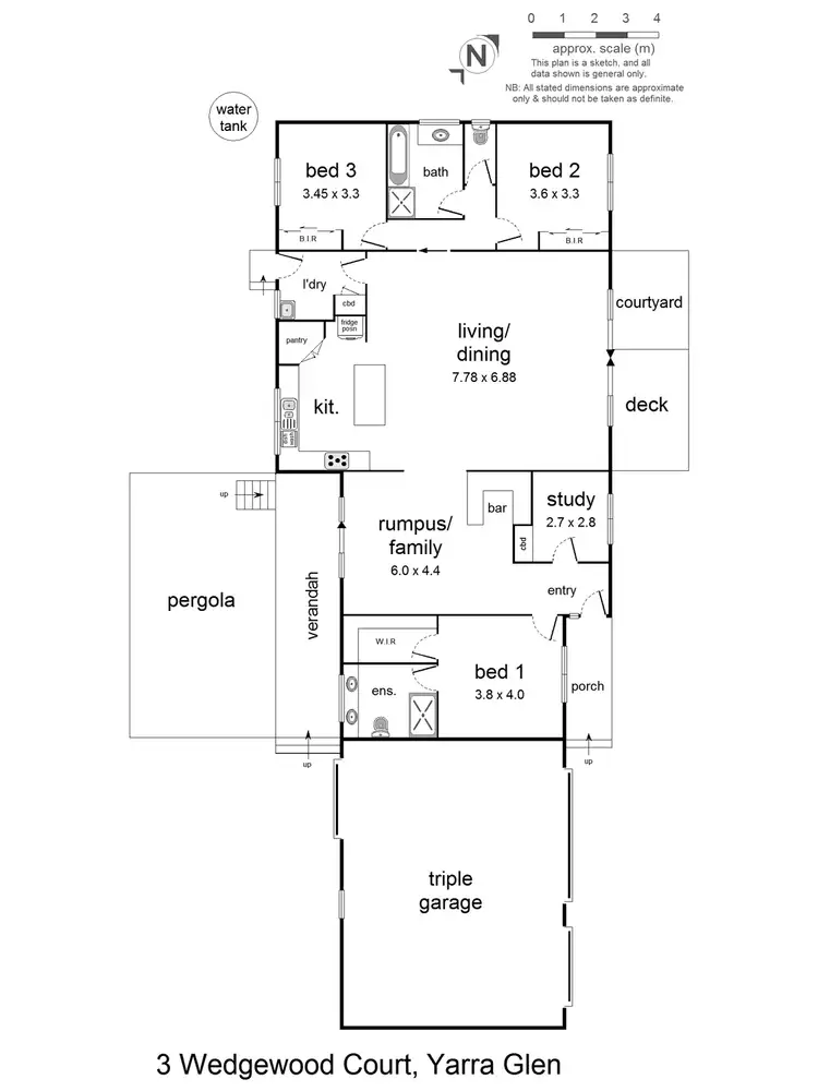 Floorplan of Homely house listing, 3 Wedgewood Court, Yarra Glen VIC 3775