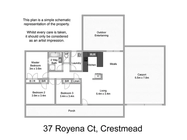 Floorplan of Homely house listing, 37 Royena Court, Crestmead QLD 4132