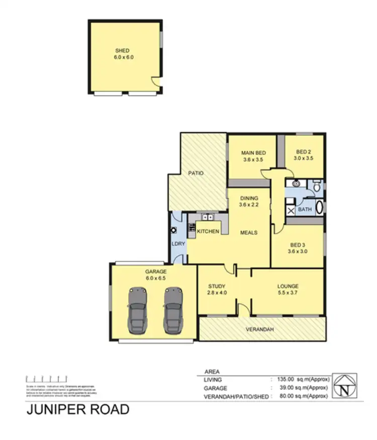 Floorplan of Homely house listing, 12 Juniper Way, Baranduda VIC 3691