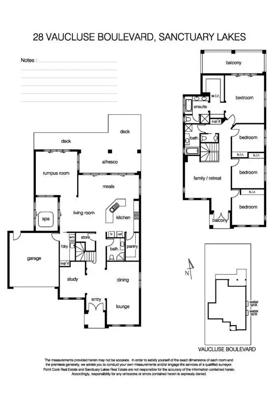 Floorplan of Homely house listing, 28 Vaucluse Boulevard, Sanctuary Lakes VIC 3030