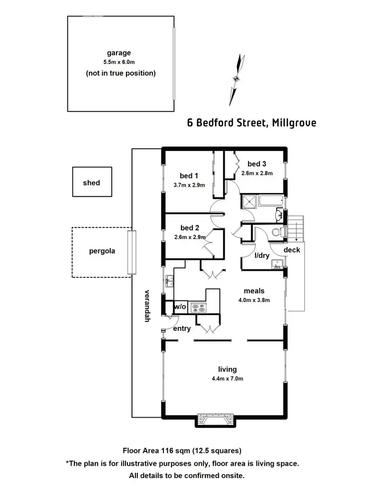 Floorplan of Homely house listing, 6 Bedford Street, Millgrove VIC 3799
