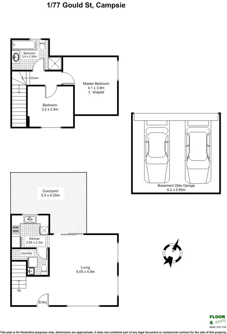 Floorplan of Homely townhouse listing, 1, 2, 3, 4/77 Gould Street, Campsie NSW 2194