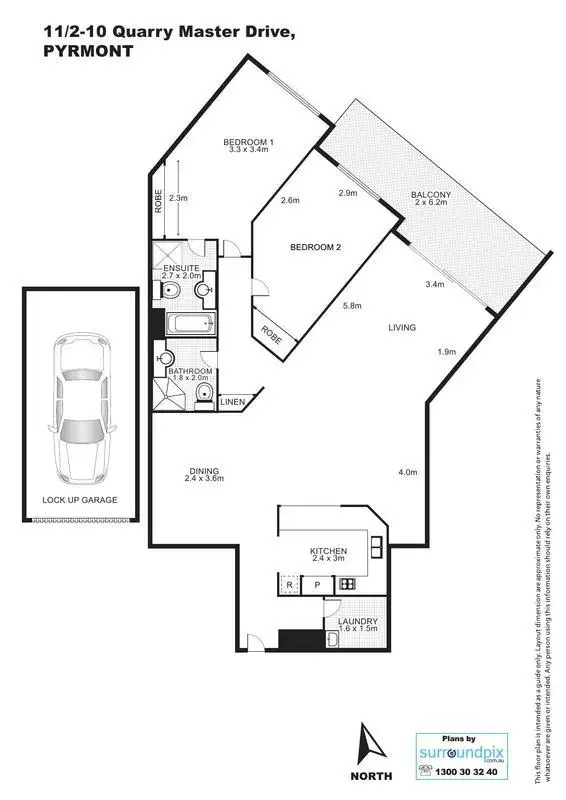 Floorplan of Homely apartment listing, 11/2-10 Quarry Master Drive, Pyrmont NSW 2009