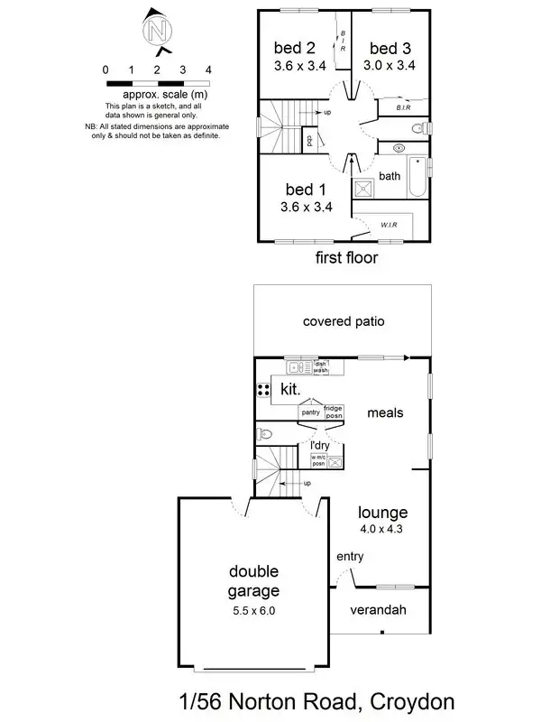 Floorplan of Homely townhouse listing, 1/56 Norton Road, Croydon VIC 3136