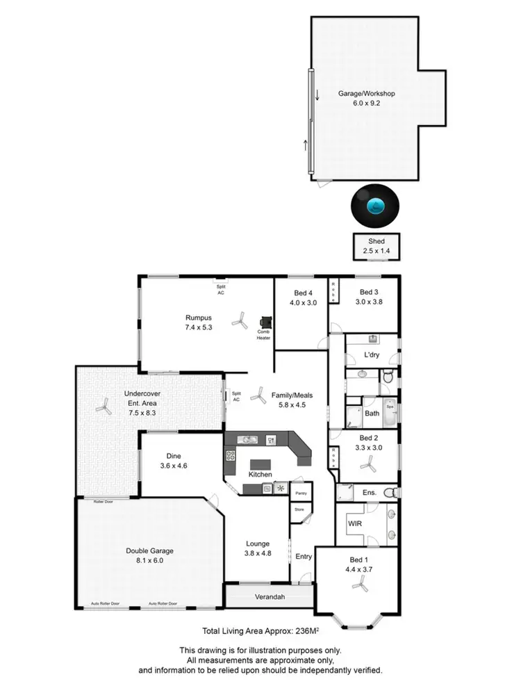 Floorplan of Homely house listing, 3 Clayfield Court, Woodside SA 5244