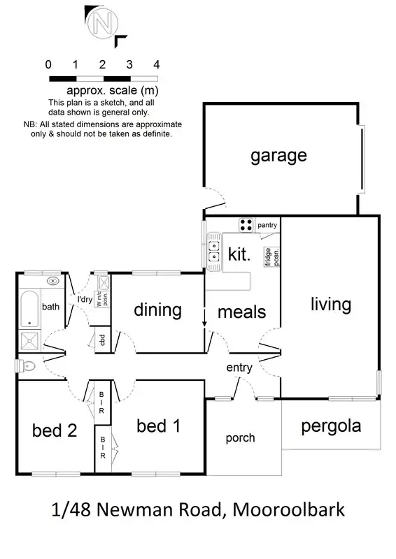 Floorplan of Homely unit listing, 1/48 Newman Road, Mooroolbark VIC 3138