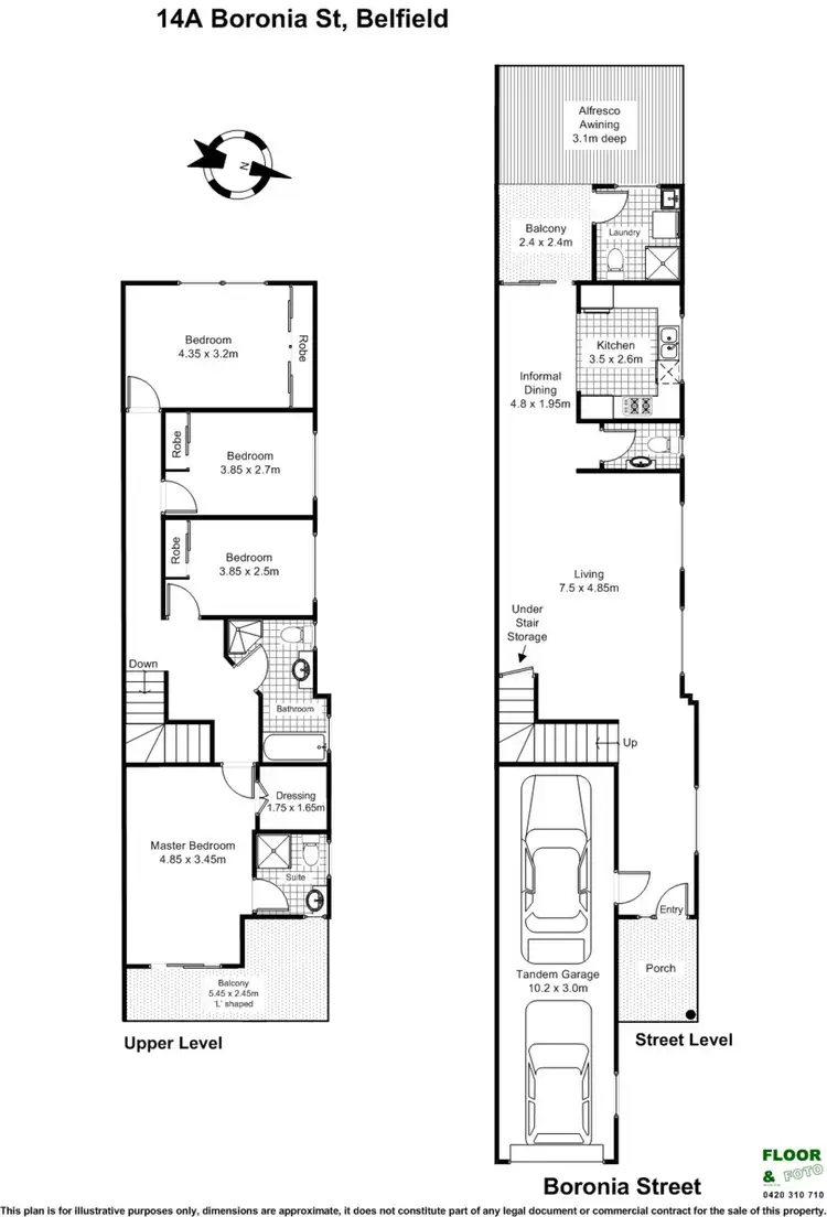 Floorplan of Homely semi-detached listing, 14A Boronia Street, Belfield NSW 2191