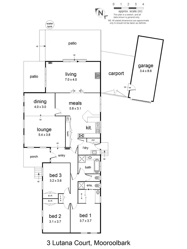 Floorplan of Homely house listing, 3 Lutana Court, Mooroolbark VIC 3138