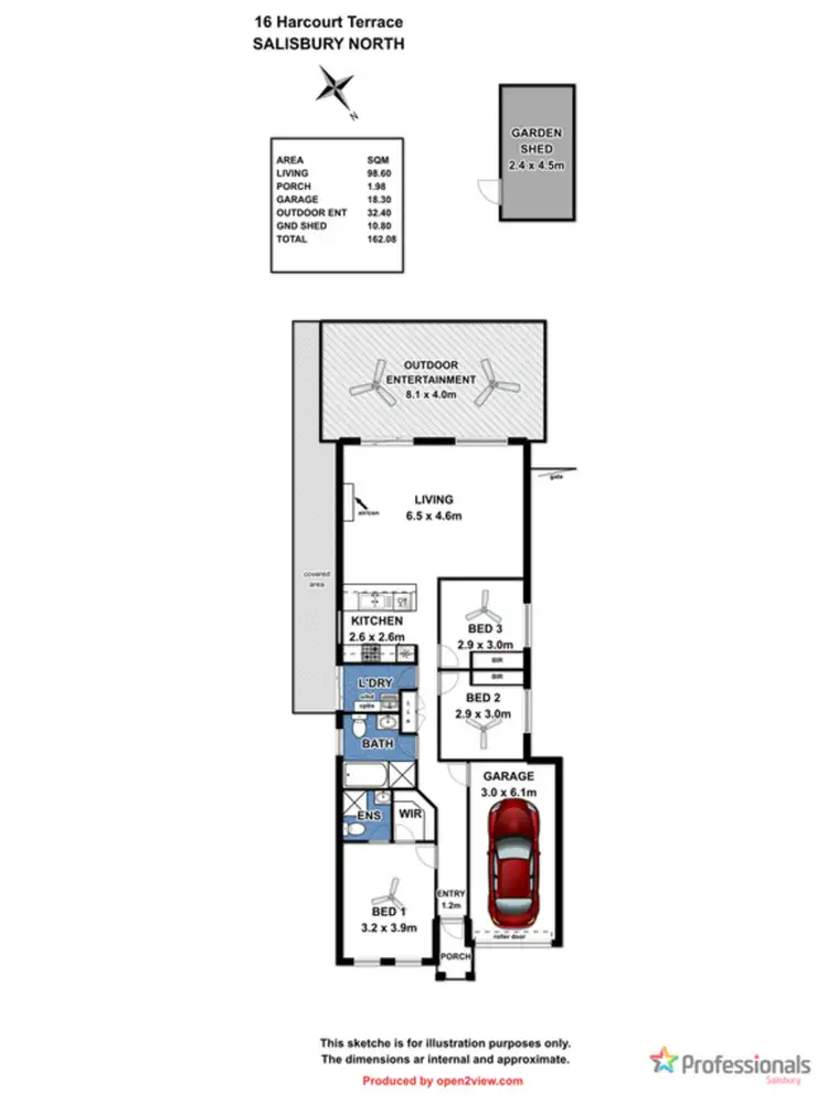 Floorplan of Homely house listing, 16 Harcourt Terrace, Salisbury North SA 5108