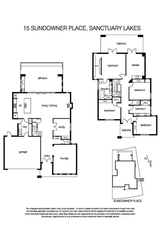 Floorplan of Homely house listing, 15 Sundowner Place, Sanctuary Lakes VIC 3030