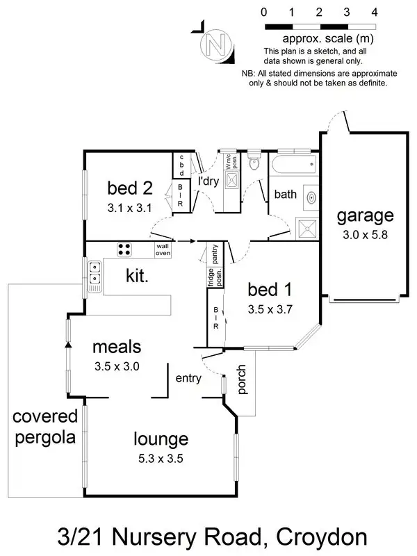 Floorplan of Homely unit listing, 3/21 Nursery Road, Croydon VIC 3136