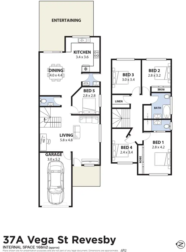 Floorplan of Homely semi-detached listing, 37A Vega Street, Revesby NSW 2212