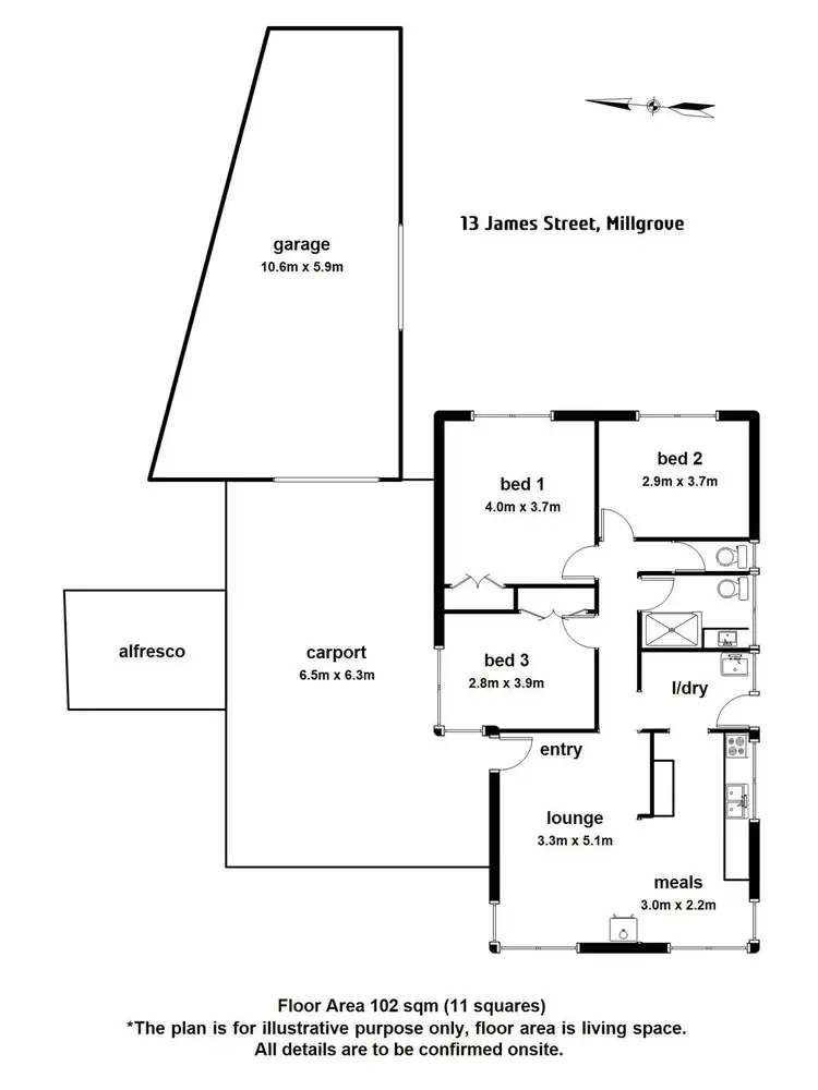 Floorplan of Homely house listing, 13 James Street, Millgrove VIC 3799