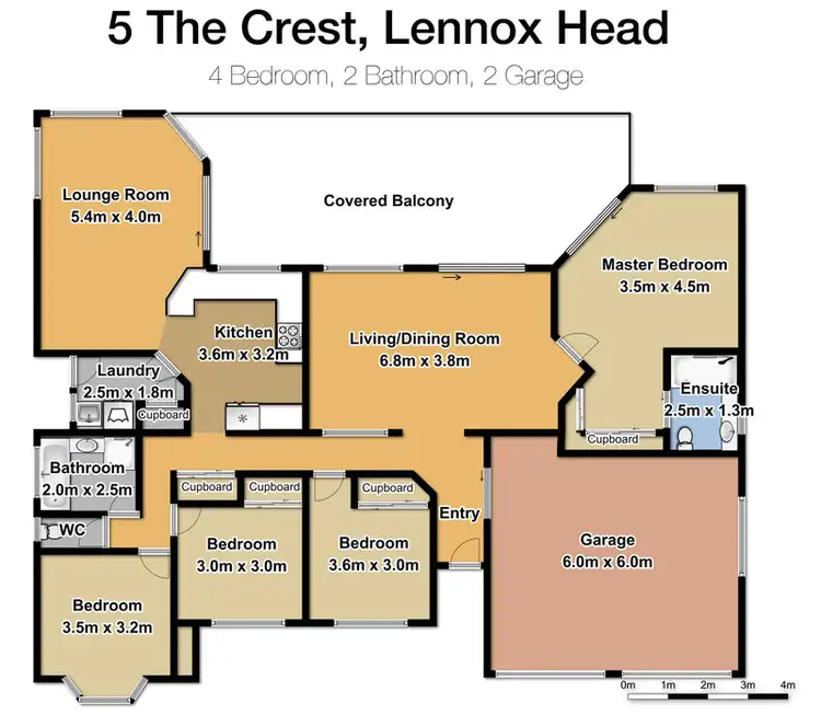 Floorplan of Homely house listing, 5 The Crest, Lennox Head NSW 2478