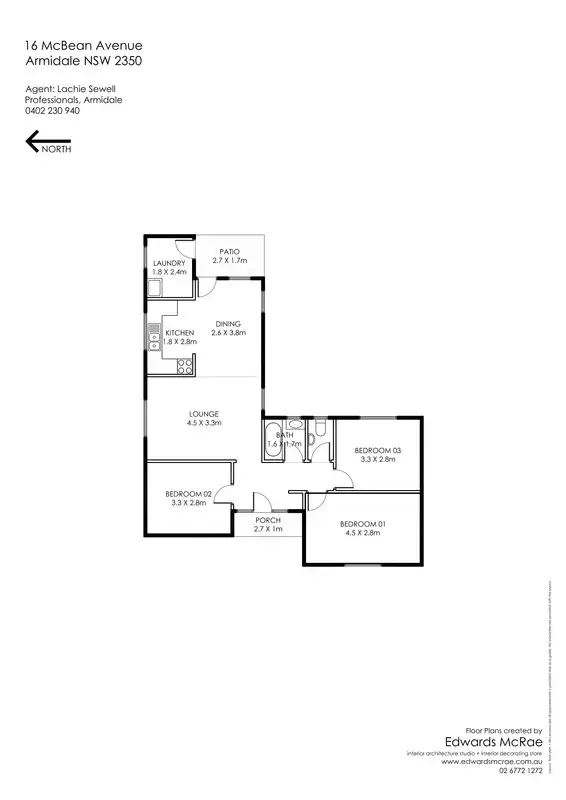 Floorplan of Homely house listing, 16 McBean Avenue, Armidale NSW 2350