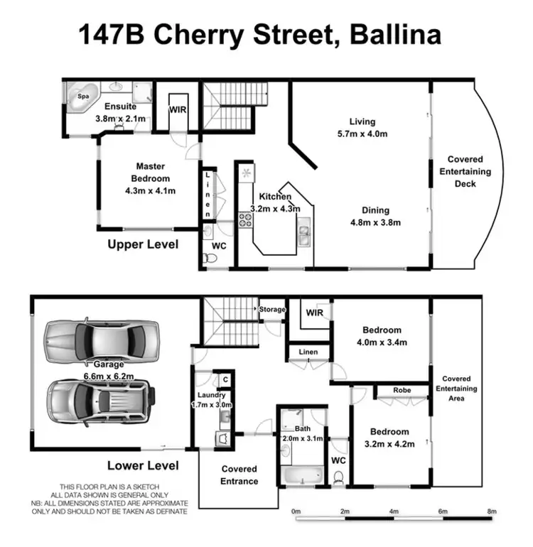 Floorplan of Homely semi-detached listing, 2/147B Cherry Street, Ballina NSW 2478
