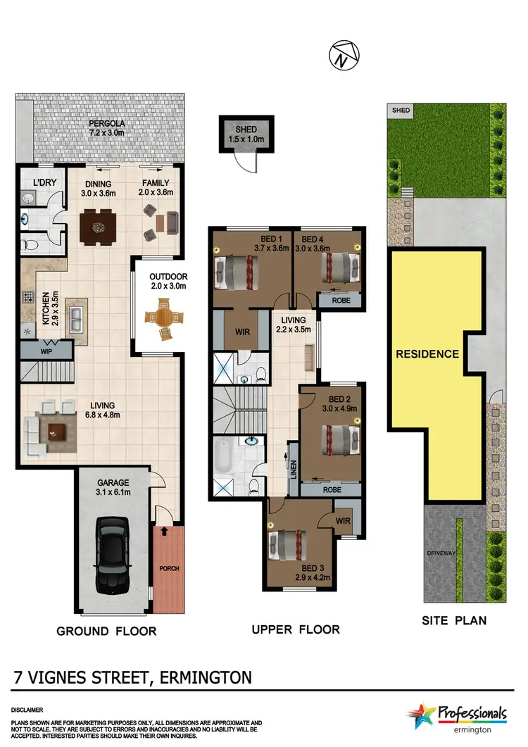 Floorplan of Homely semi-detached listing, 7. Vignes Street, Ermington NSW 2115