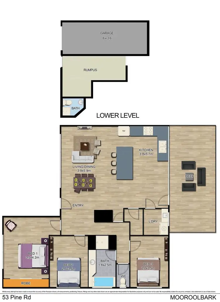 Floorplan of Homely house listing, 53 Pine Road, Mooroolbark VIC 3138