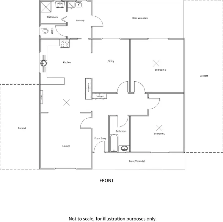 Floorplan of Homely house listing, 21 Third Street, Wool Bay SA 5575