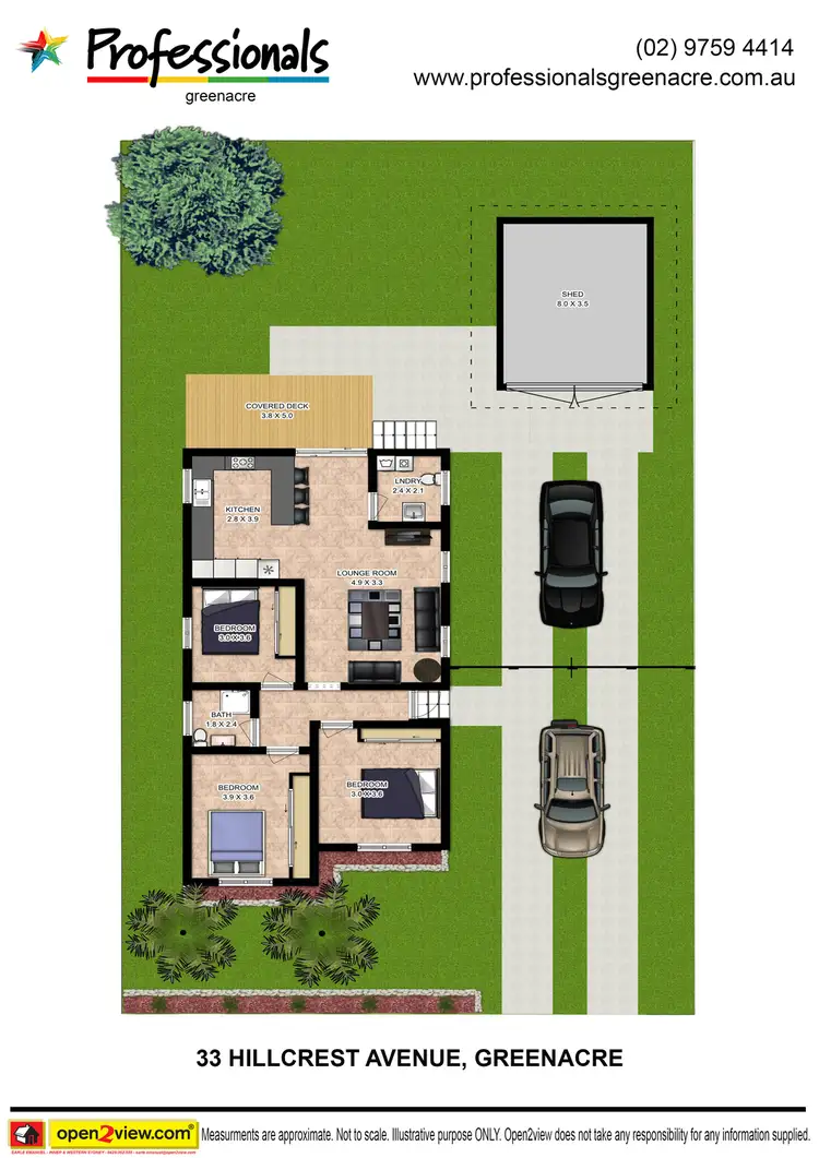 Floorplan of Homely house listing, 33 Hillcrest Avenue, Greenacre NSW 2190