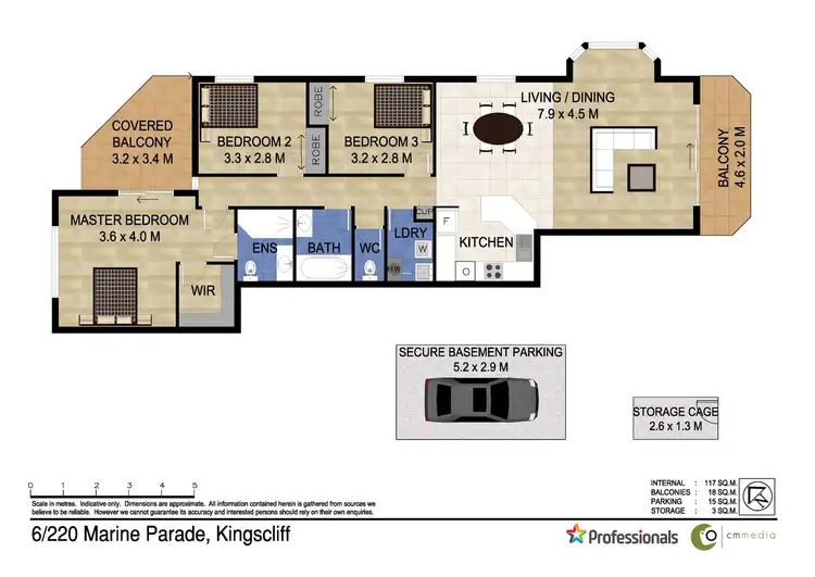 Floorplan of Homely unit listing, 6/220 Marine Parade, Kingscliff NSW 2487