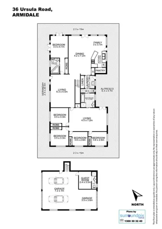 Floorplan of Homely rural property listing, 36 Ursula Road, Armidale NSW 2350
