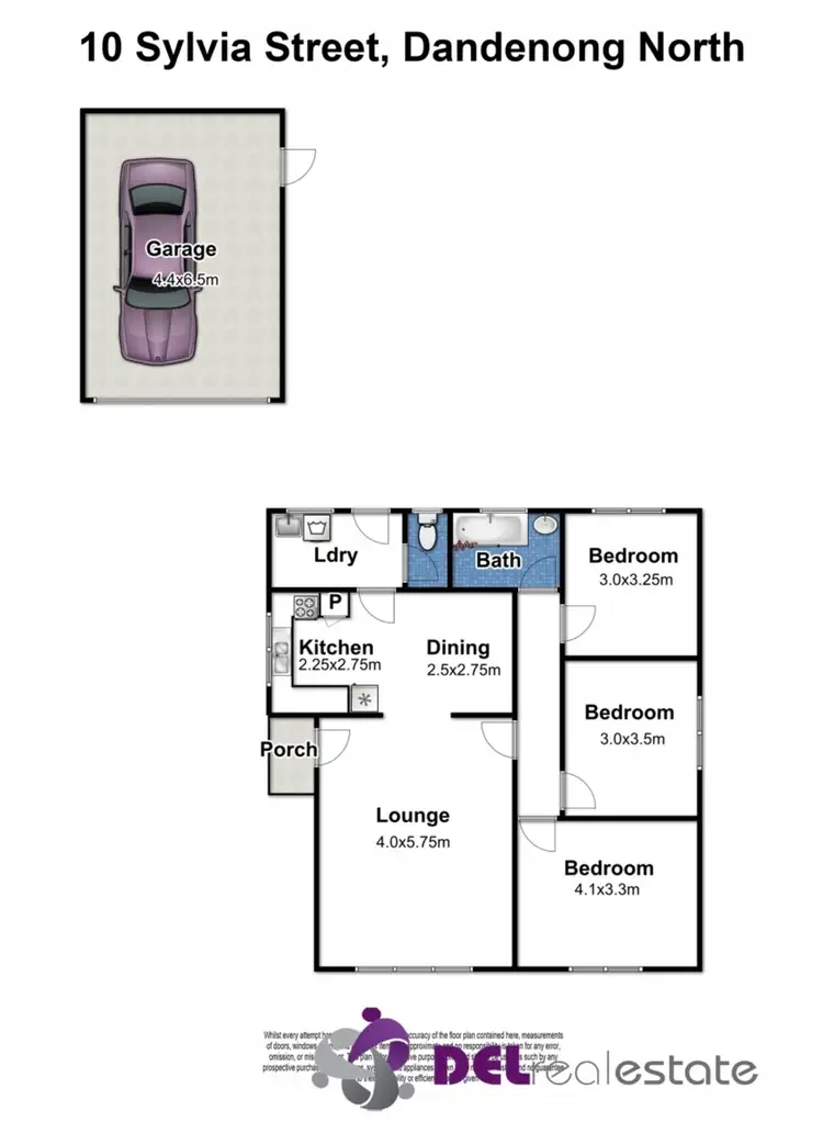 Floorplan of Homely house listing, 10 Sylvia Street, Dandenong North VIC 3175