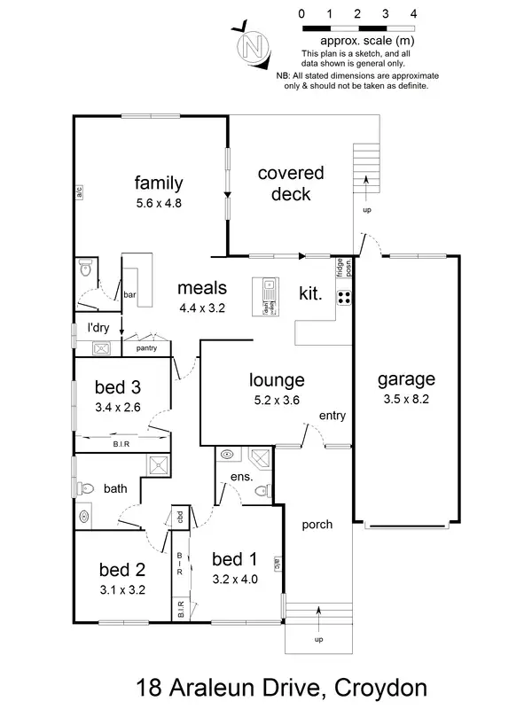 Floorplan of Homely house listing, 18 Araluen Drive, Croydon VIC 3136
