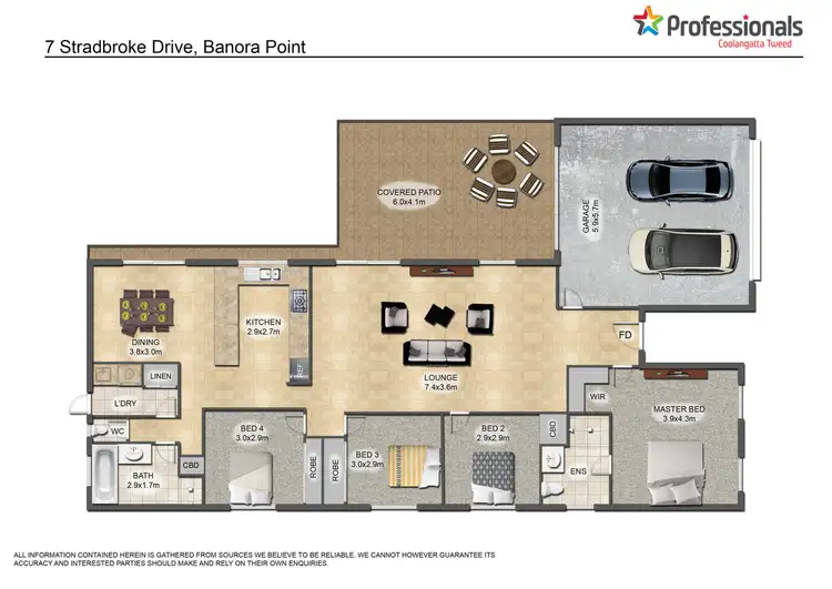 Floorplan of Homely house listing, 7 Stradbroke Drive, Tweed Heads South NSW 2486