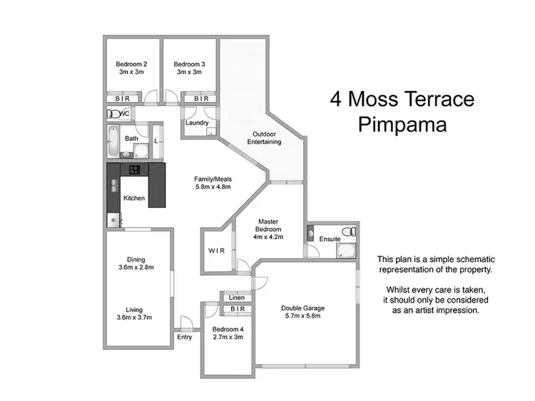 Floorplan of Homely house listing, 4 Moss Terrace, Pimpama QLD 4209